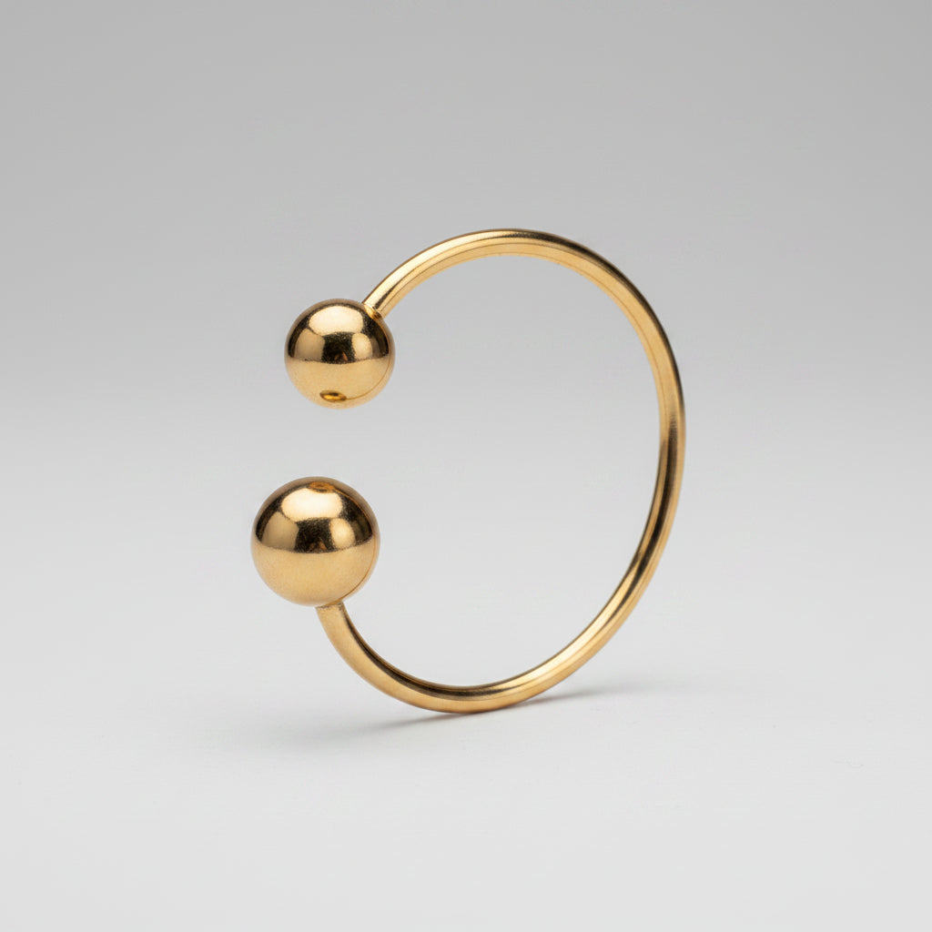 Gold Bangle with Balls