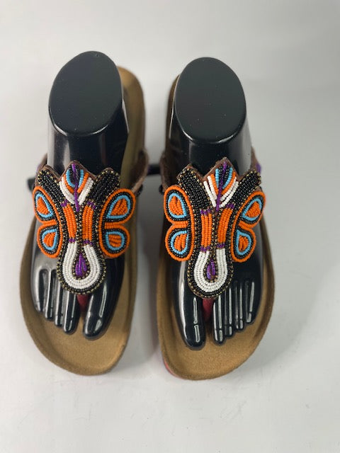 Orange Butterfly Sandals