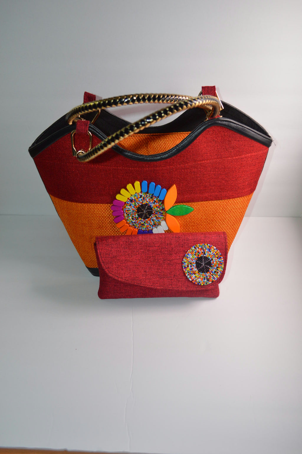 Kente Woven Tote Bag – African-Inspired Handcrafted Handbag