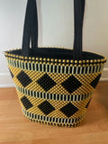 Kitenge Handcrafted Bucket Bag – African-Inspired Beaded Handbag