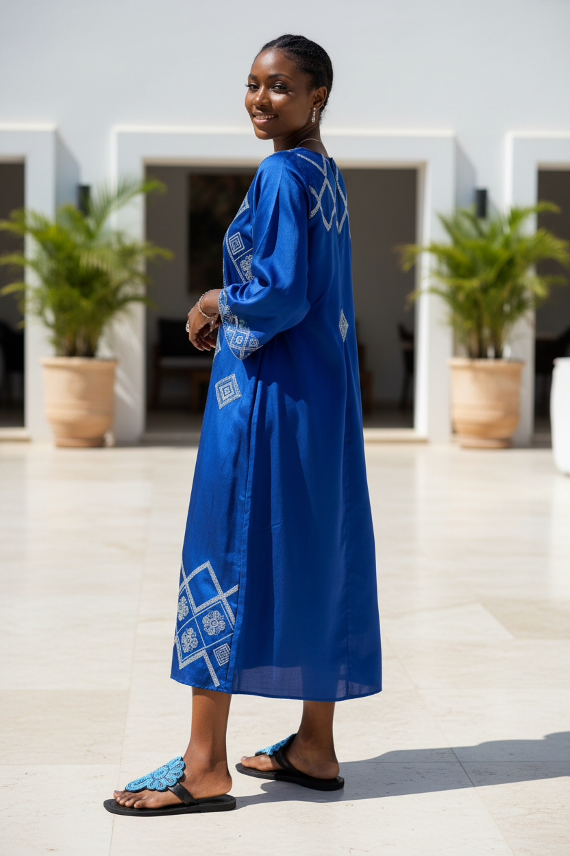 Blue Beaded Slippers – Lifestyle Wear