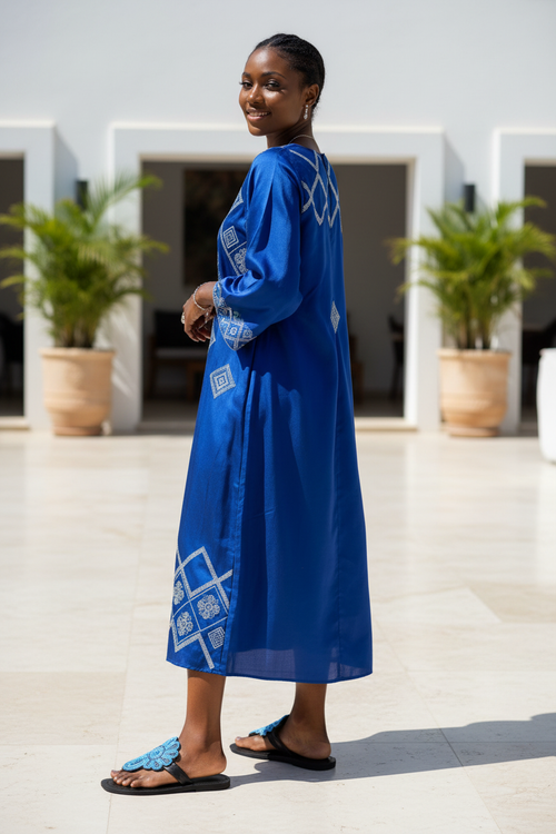 Blue Beaded Slippers – Lifestyle Wear