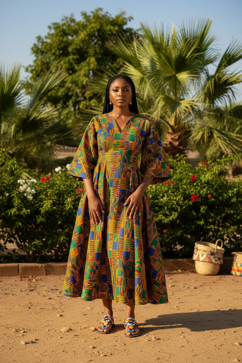 Butterfly Massai Slippers Ghanaian woman lifestyle