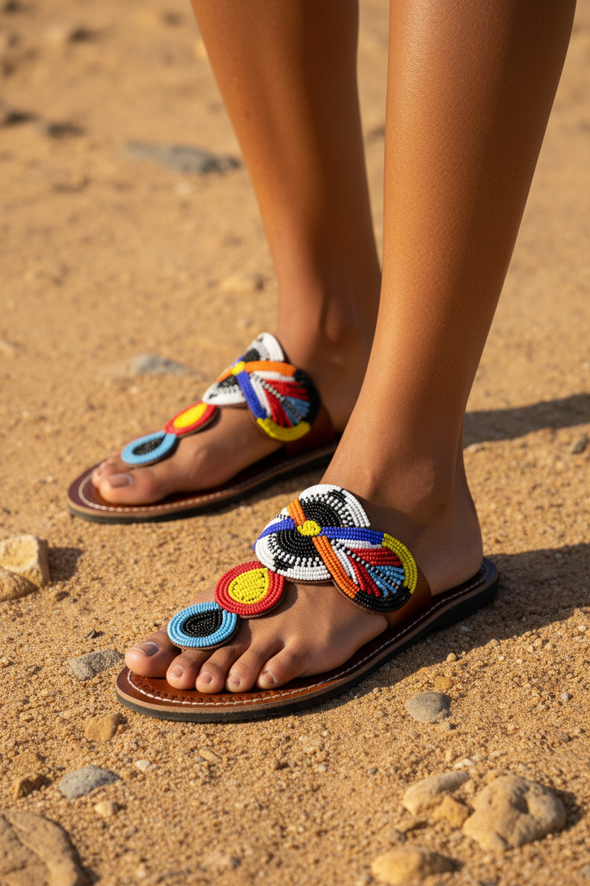 Butterfly Massai Slippers lifestyle