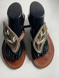 Gold Leaf Massai Slippers