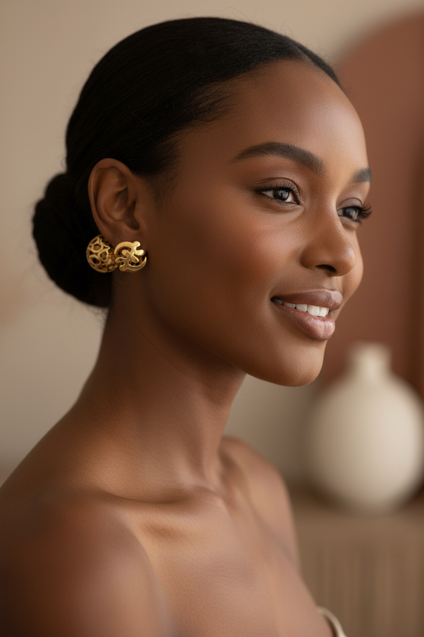 Gye Nyame Earrings Lifestyle