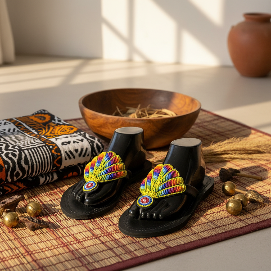 Peacock Massai Slippers
