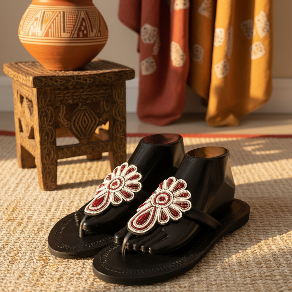 Velvet Massai Slippers