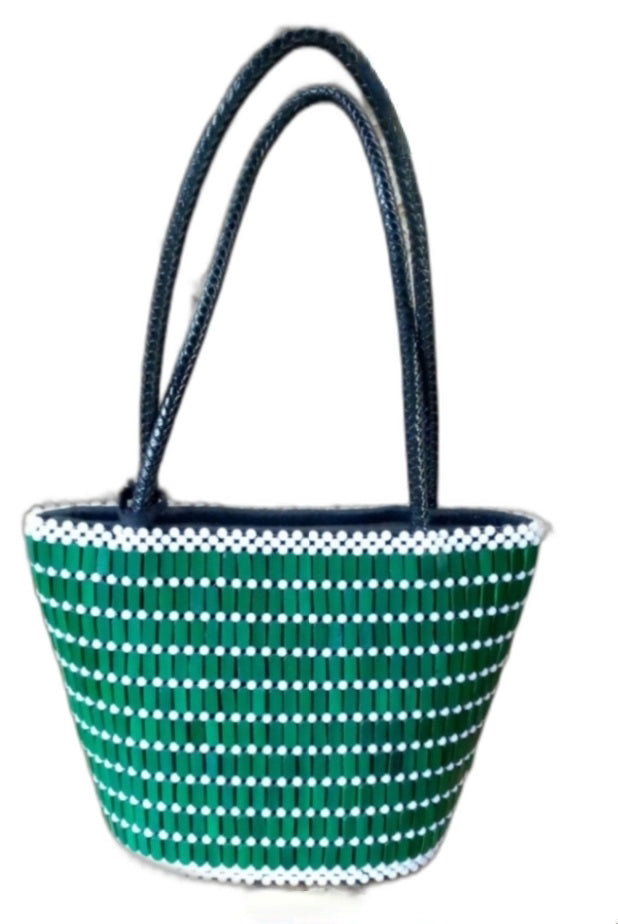 Green Wooden Panel bag